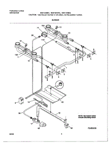 03 - Burner parts for Frigidaire Range MGF324BGWB from AppliancePartsPros.com