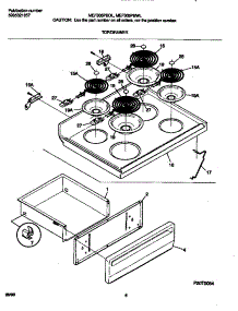 04 - Top / Drawer parts for Frigidaire Range MEF305PBWL from AppliancePartsPros.com