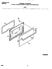 05 - Door parts for Frigidaire Range MEF305PBWL from AppliancePartsPros.com