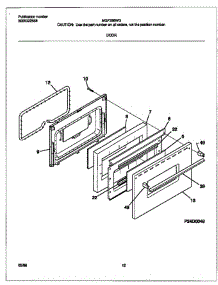 07 - Door parts for Frigidaire Range MGF326WGTA from AppliancePartsPros.com