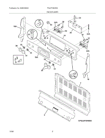 03 - Backguard parts for Frigidaire Range PGLEF384ES3 from AppliancePartsPros.com