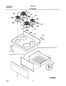 07 - Top / Drawer parts for Frigidaire Range NGSE3CSAQB from AppliancePartsPros.com