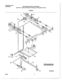 03 - Burner parts for Frigidaire Range MGF324WGSF from AppliancePartsPros.com