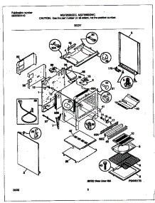 04 - Body parts for Frigidaire Range MGF355BGWC from AppliancePartsPros.com