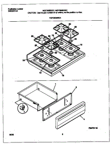 05 - Top / Drawer parts for Frigidaire Range MGF355BGWC from AppliancePartsPros.com