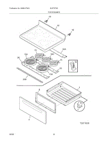 07 - Top / Drawer parts for Frigidaire Range GLEF379DQF from AppliancePartsPros.com