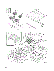 07 - Top / Drawer parts for Frigidaire Range GLEFM386FCC from AppliancePartsPros.com