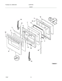 09 - Door parts for Frigidaire Range GLEFS79DCC from AppliancePartsPros.com