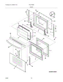 09 - Door parts for Frigidaire Range PGLEF385ES3 from AppliancePartsPros.com