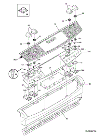 03 - Backguard parts for Frigidaire Range LES389FEA from AppliancePartsPros.com