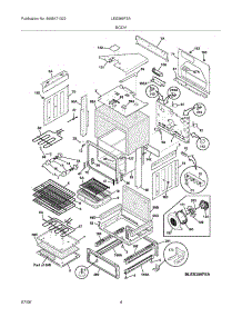05 - Body parts for Frigidaire Range LES389FEA from AppliancePartsPros.com