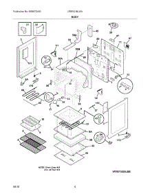 05 - Body parts for Frigidaire Range LFEF3018LWA from AppliancePartsPros.com