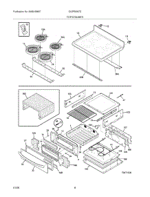 07 - Top / Drawer parts for Frigidaire Range GLEFM397DSF from AppliancePartsPros.com