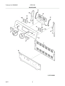 03 - Backguard parts for Frigidaire Range LFEF3019MWA from AppliancePartsPros.com
