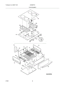 07 - Top / Drawer parts for Frigidaire Range LES389FEA from AppliancePartsPros.com
