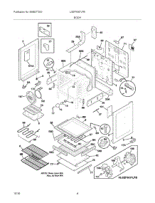 05 - Body parts for Frigidaire Range LGEF3057LFB from AppliancePartsPros.com