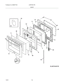 09 - Door parts for Frigidaire Range LGEF3057LFB from AppliancePartsPros.com