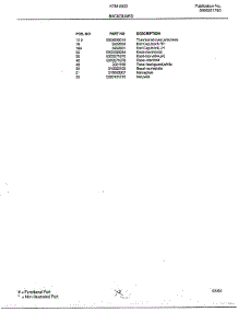 Backguard Page 2 parts for Frigidaire Range KTM-2803 from AppliancePartsPros.com