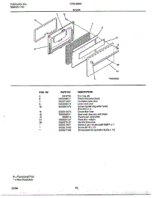 Door parts for Frigidaire Range KTM-2803 from AppliancePartsPros.com