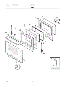 09 - Door parts for Frigidaire Range LGEF3033KBC from AppliancePartsPros.com
