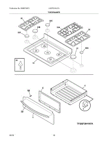 09 - Top / Drawer parts for Frigidaire Range LGGF3044LFA from AppliancePartsPros.com
