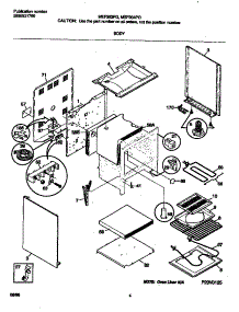 03 - Body parts for Frigidaire Range MEF304PGDB from AppliancePartsPros.com