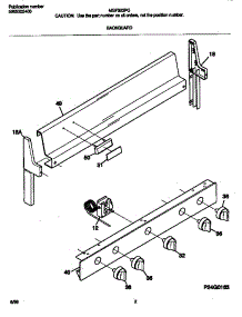 02 - Backguard parts for Frigidaire Range MGF303PGDD from AppliancePartsPros.com