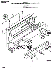 02 - Backguard parts for Frigidaire Range MGF326WGSD from AppliancePartsPros.com