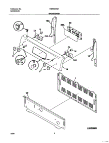 03 - Backguard parts for Frigidaire Range NGSE3CSASB from AppliancePartsPros.com