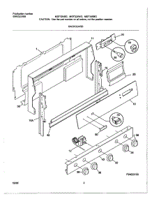 02 - Backguard parts for Frigidaire Range MGF345BGWB from AppliancePartsPros.com