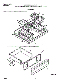 05 - Top / Drawer parts for Frigidaire Range MGF355BGWA from AppliancePartsPros.com