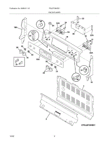 03 - Backguard parts for Frigidaire Range PGLEF384ES1 from AppliancePartsPros.com