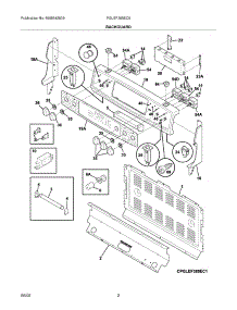 03 - Backguard parts for Frigidaire Range PGLEF385EC8 from AppliancePartsPros.com