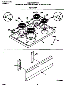 04 - Top / Drawer parts for Frigidaire Range MEF304PGWD from AppliancePartsPros.com