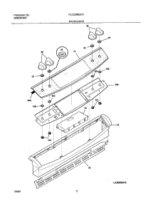 03 - Backguard parts for Frigidaire Range PLCS389DCA from AppliancePartsPros.com