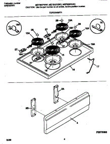 04 - Top / Drawer parts for Frigidaire Range MEF300PXWH from AppliancePartsPros.com