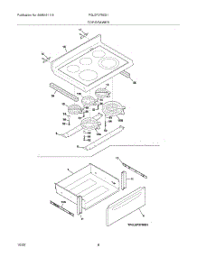 07 - Top / Drawer parts for Frigidaire Range PGLEF375ES1 from AppliancePartsPros.com