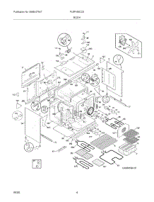 05 - Body parts for Frigidaire Range PLEF489CCE from AppliancePartsPros.com