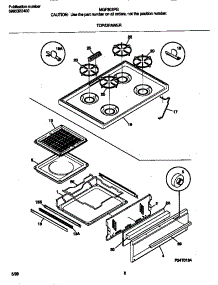 05 - Top / Drawer parts for Frigidaire Range MGF303PGDD from AppliancePartsPros.com