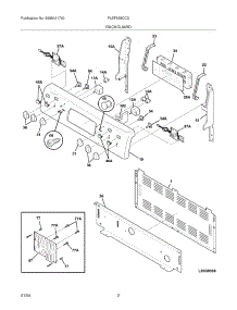 03 - Backguard parts for Frigidaire Range PLEF398CCD from AppliancePartsPros.com
