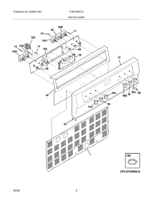 03 - Backguard parts for Frigidaire Range PLEF489GCA from AppliancePartsPros.com