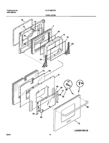 13 - Oven Door parts for Frigidaire Range PLCF489CCB from AppliancePartsPros.com