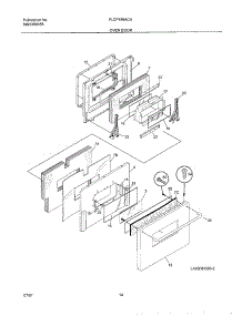 11 - Oven Door parts for Frigidaire Range PLCF489ACA from AppliancePartsPros.com