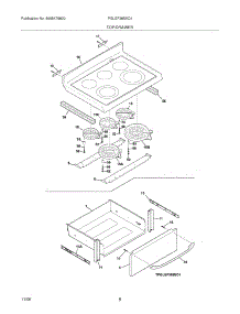 07 - Top / Drawer parts for Frigidaire Range PGLEF385EC4 from AppliancePartsPros.com