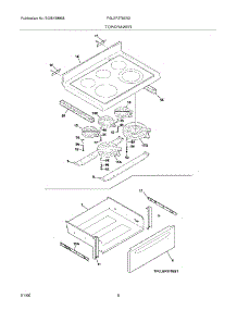07 - Top / Drawer parts for Frigidaire Range PGLEF375ES2 from AppliancePartsPros.com