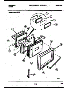 04 - Door Parts parts for Frigidaire Range REG433MNW3 from AppliancePartsPros.com