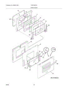 11 - Oven Door parts for Frigidaire Range PLEF489GCA from AppliancePartsPros.com