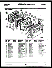 04 - Door Parts parts for Frigidaire Range REG46NL1 from AppliancePartsPros.com