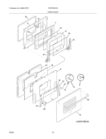 11 - Oven Door parts for Frigidaire Range PLEF489CCE from AppliancePartsPros.com