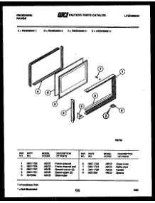 05 - Upper Oven Door Parts parts for Frigidaire Range REG638BDW1 from AppliancePartsPros.com